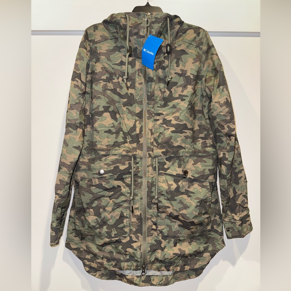 Columbia Green Camouflage Parka